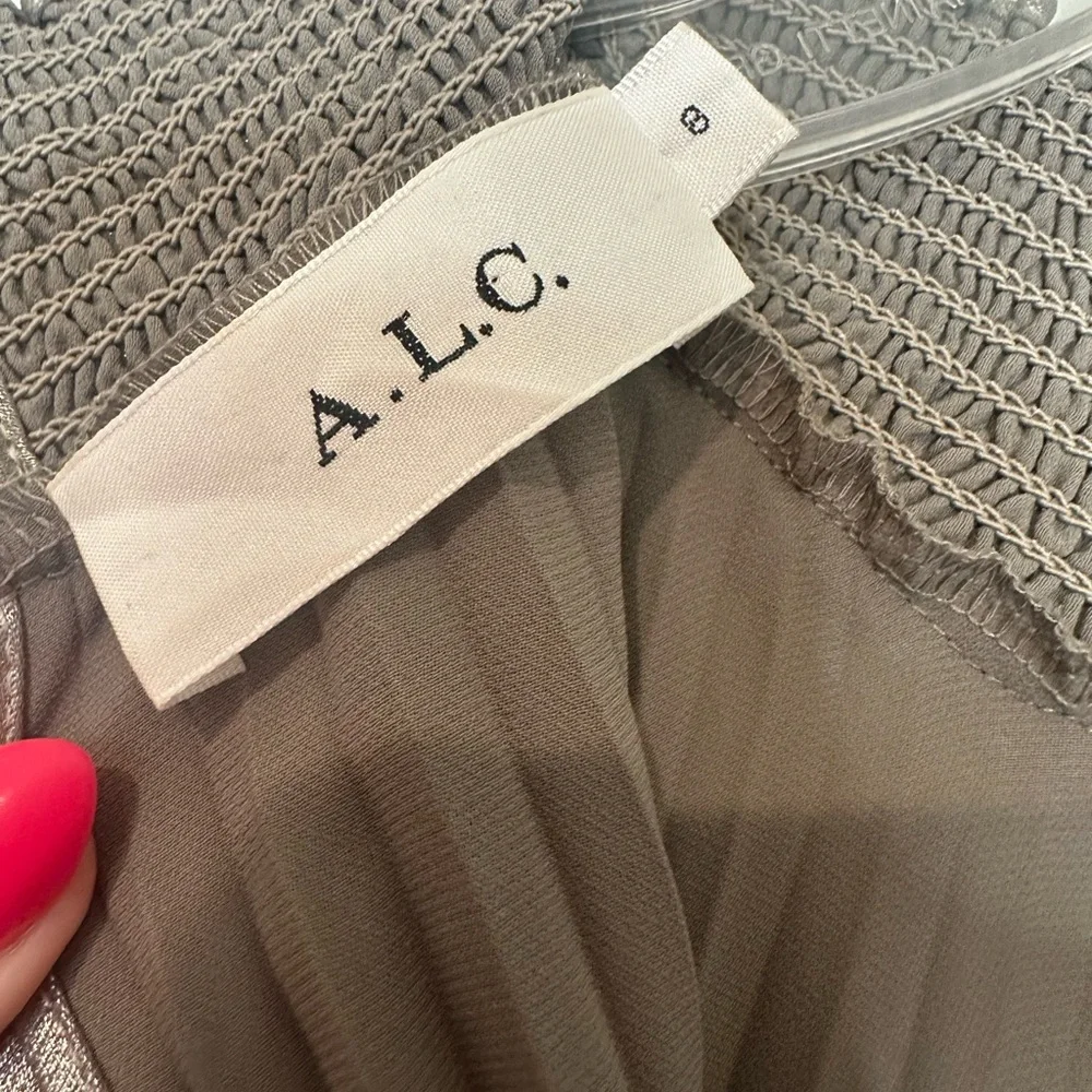 A.L.C. Renzo Pleated Halter Dress Size 8 - Picture 7 of 7